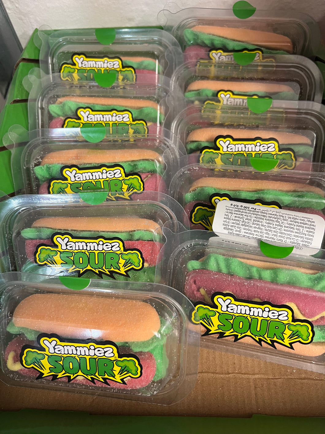 Sour marshmallow hot dog £1.50 each